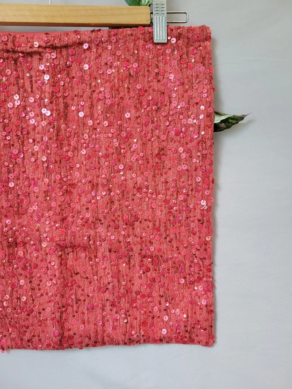 West Elm Silk Sequin Throw Pillow Cover Red 16 x 16